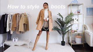 How to style boots for fall 2020 | knee high & thigh high boots outfit ideas 