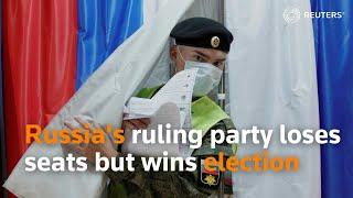 Russia's ruling party loses seats but wins election