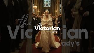 Victorian Era Wedding Gown with Intricate Lace Designs