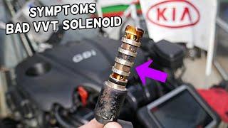 SYMPTOMS OF BAD CVVT VVT SOLENOID ON KIA SPORTAGE, KIA SORENTO