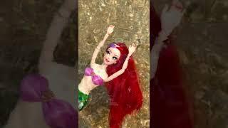 Barbie mermaid relaxing on the beach  #shorts