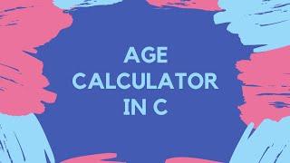 Age calculator in c programming. #c #programming #ctutorials #CodingWithAnkit