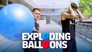  BOOM! EXPLODING BALLOONS CHALLENGE WITH MARC CASADÓ & HÉCTOR FORT | FC Barcelona 