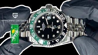 Pagani Design PD-1662 Rolex GMT Sprite Homage + Bracelet Removal + Water Resistance and Lume Tests.