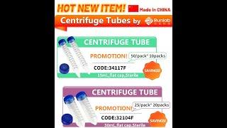 Runlab Centrifuge Tubes, available in 15mL, 50mL, 250mL, 500mL, 30mL and etcs.