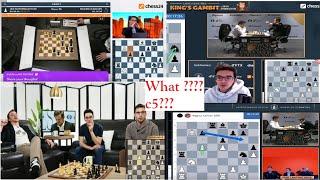 ALL REACTIONS TO Blunder c5  │Ian Nepomniachtchi vs Magnus Carlsen │Game 9 WCC