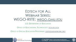 Edtech for All Webinar Series: WEGO-RIITE