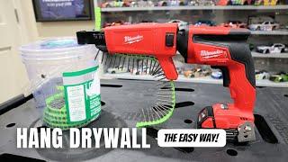 Hang Drywall the Easy Way | Milwaukee Drywall Screw Gun and Collated Attachment
