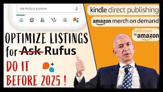 So optimieren Sie Ihr Amazon Listing für RUFUS: Amazon KDP, Merch on Demand, FBA Listing 2025