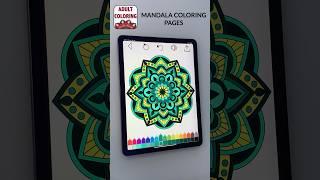 Mandala Coloring Book For Adults #adultcoloring #mandalacoloring #coloringbook #relaxing #arts