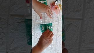 Simple Craft Idea With Bislary Bottle #craftshorts #wastematerialcraft #plasticbottlecraft