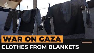 Palestinian woman creates clothes from blankets in Gaza | Al Jazeera Newsfeed