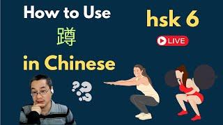 [EP 1092] New HSK 6: Voc 241 (Intermediate): 蹲|| 新汉语水平3.0中级词汇6 || Join My Daily Live