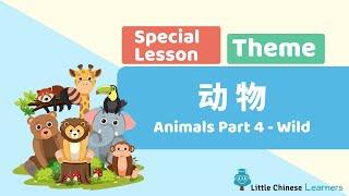 Kids Learn Mandarin – Animals 动物 Part 3 Wild | Special Theme Lesson | Little Chinese Learners