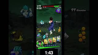 Longest combo in dragon ball legends