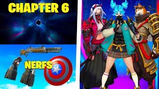 Fortnite BIG Updates! (Chapter 6 BLACK HOLE & Skins, Weapon NERFS)