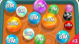 Merge Pool 2048 : Merge Ball 2048 - Level Up balls & ASMR GAMEPLAY ( Ball Merge Infinity PART - 3 )