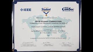 Emergency Communication System by ITS Team for 2019 IEEE Comsoc Student Competition