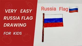 Easy Russia Flag Drawing|| Flag Drawing Lesson 1#1     #new#flag#drawing