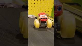 blaze vs. crusher treadmill race  | Toymation #shorts