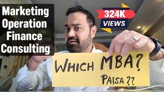 Which MBA Specialisation is best ? Marketing / Finance / HR / Operations ?