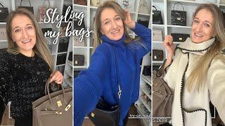 STYLING MY BIRKIN  & other LEAST used bags in my collection ft. S.DEER haul & try-on | Lesley Adina