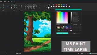 Simple Landscape Painting Using MS Paint App || Soumyadip Adak