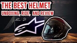 THE BEST MOTORCYCLE HELMET. Alpinestars Supertech r10 helmet ride and review