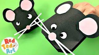 Easy Paper Mouse Puppet Craft   DIY Mouse, Mice and Rats