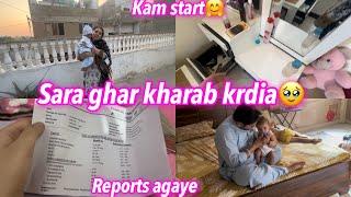 REPORTS AGAYE || SARA GHAR KHARAB KRDIA || KAM START || NAINA AKBAR FAMILY VLOGS