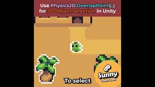 Detecting mouse click on a 2D object in Unity #unitytips