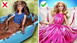 Poor VS Rich Barbie *Fantastic Doll’s Gadgets & Crafts For Doll Makeover* By 123 GO!