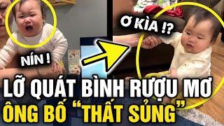 Lỡ QUÁT BÌNH RƯỢU MƠ có 1 câu, ông bố bị con gái 10 tháng tuổi GIẬN BAY MÀU | Tin 3 Phút