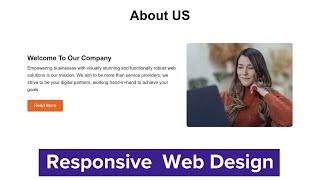 How To Make Responsive About Us Page In HTML And CSS | Website Design For Beginners