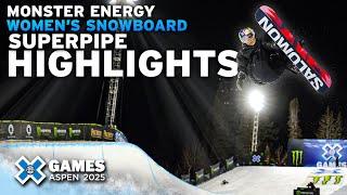 BEST OF Monster Energy Women’s Snowboard SuperPipe | X Games Aspen 2025