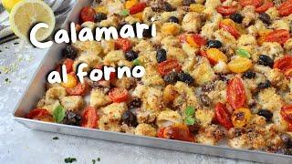 CALAMARI GRATINATI AL FORNO alla mediterranea - Ricetta di pesce per stupire in modo semplicissimo