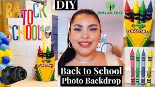 DIY Easy Dollar Tree Back to School Backdrop