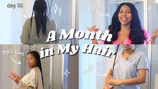 How I Keep My Braids Fresh , Length Check, Scalp Massage #9 (Vlogmas Day 3)