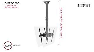 ProMounts Swivel Double Sided TV Ceiling Mount for 32”-82” TVs, Holds up to 88 lbs. (UC-PRO320B)