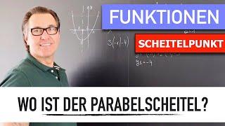 Scheitelpunkt einer Parabel bestimmen | Scheitel berechnen | Scheitelform | Quadratische Funktion