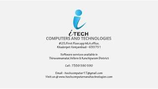 itech computers and technologies | Vaniyambadi | Advertisement | Future Studio
