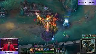 T1 Faker Azir Pro View | T1 vs DK | 2025 LCK Round 1-2 W6D4