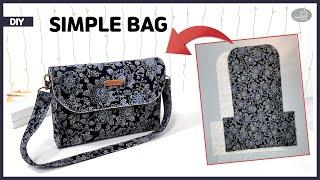 DIY How to make a simple bag with one pattern / shoulder bag / handbag  [Tendersmile Handmade]