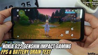 Nokia G22 Genshin Impact Gaming test | Unisoc T606, 90Hz Display