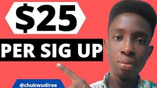 Earn 25$ Per Signup | The Easiest Way To Make Money Online