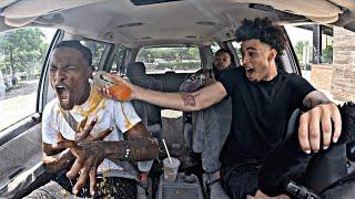 Dumping Ice Cold Fountain Drink All Over Loaded To See How He React..