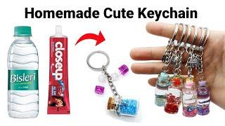 How to make Keychain at home/Homemade bottle Keychain/DIY Gift Keychain/bts Keychain/Cute Keychain