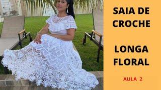 SAIA DE CROCHE LONGA  VIDEO 2 #ARACELLYCOSTAMODACROCHE #500SUBS #SAIALONGACROCHE #SAIADECROCHE