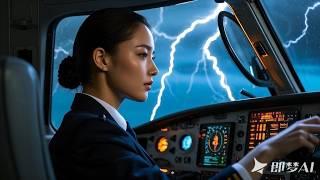 【FULL MOVIE】被嘲笑的窮姑娘竟是高級機長，飛機差點撞上火山，她走進駕駛室極限操作拯救所有人！