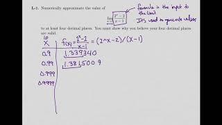 Numerical Approximation of Limit